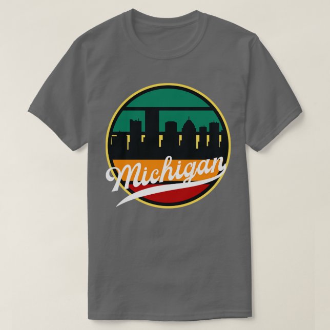 Retro Vintage Michigan T Shirt (Design framsida)