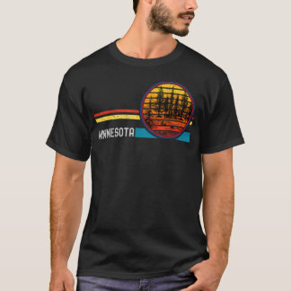 Retro Vintage Minnesota Mn 70-tal 80-tal Skog T Shirt