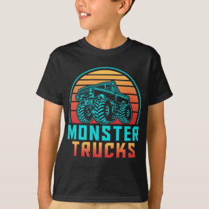 Retro Vintage Monster Lastbilar T Shirt