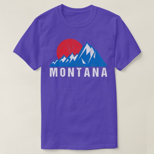 Retro Vintage Montana7 T Shirt (Design framsida)