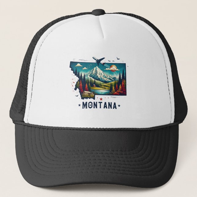 Retro Vintage Montana, Karta Keps (Framsida)