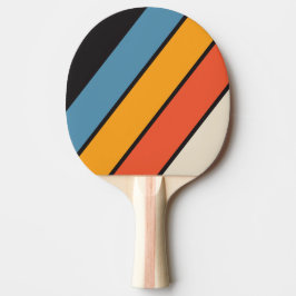 Retro Vintage Mörk Regnbåge Tjock Randig Pingisracket