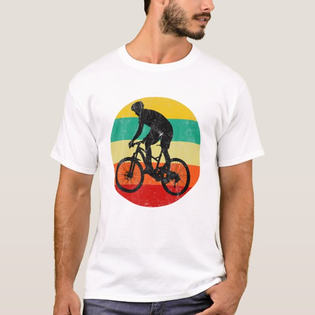 Retro Vintage Mountain Bike T Shirt (Framsida)