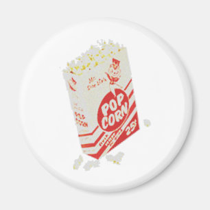 Retro Vintage Movie Theater Popcorn Magnet