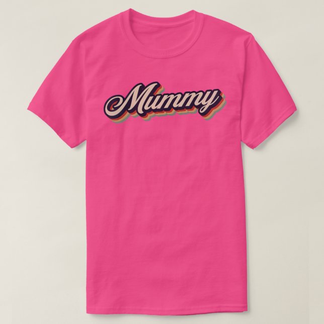 Retro Vintage Mummy T Shirt (Design framsida)