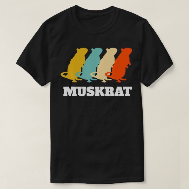 Retro Vintage Muskrat T Shirt (Design framsida)