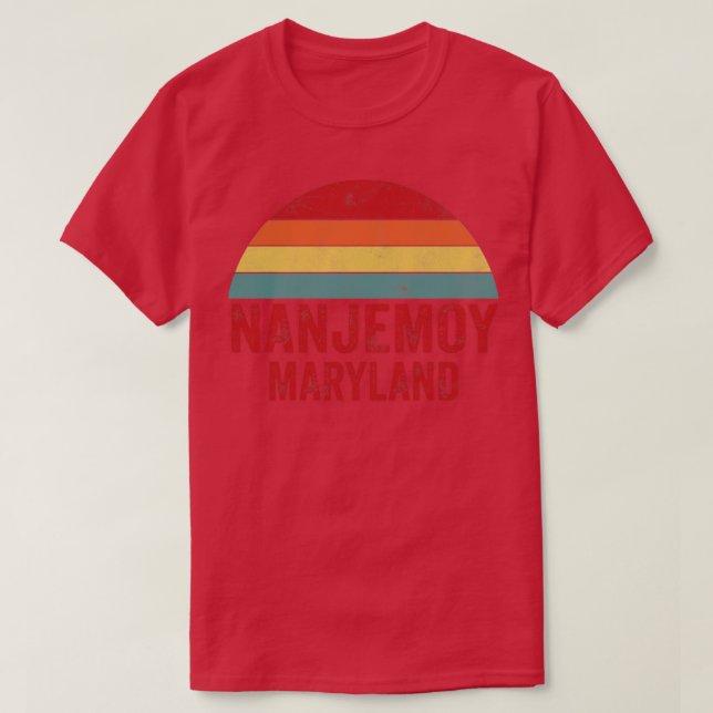 Retro Vintage Nanjemoy Maryland T Shirt (Design framsida)