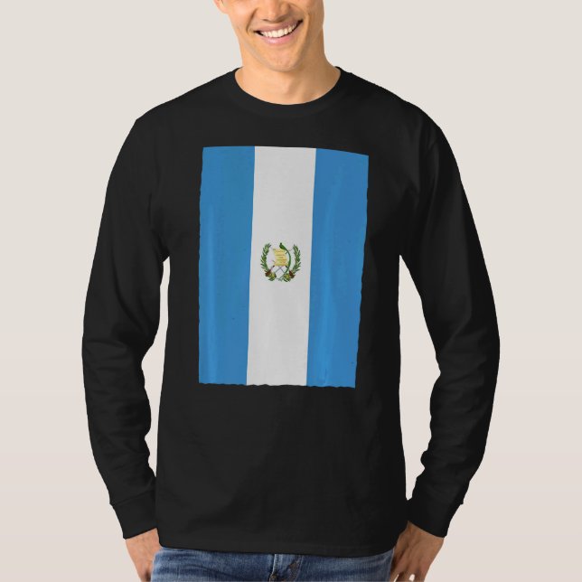 Retro Vintage National Flagga Guatemala T Shirt (Framsida)