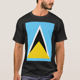 Retro Vintage National Flagga St Lucia T Shirt
