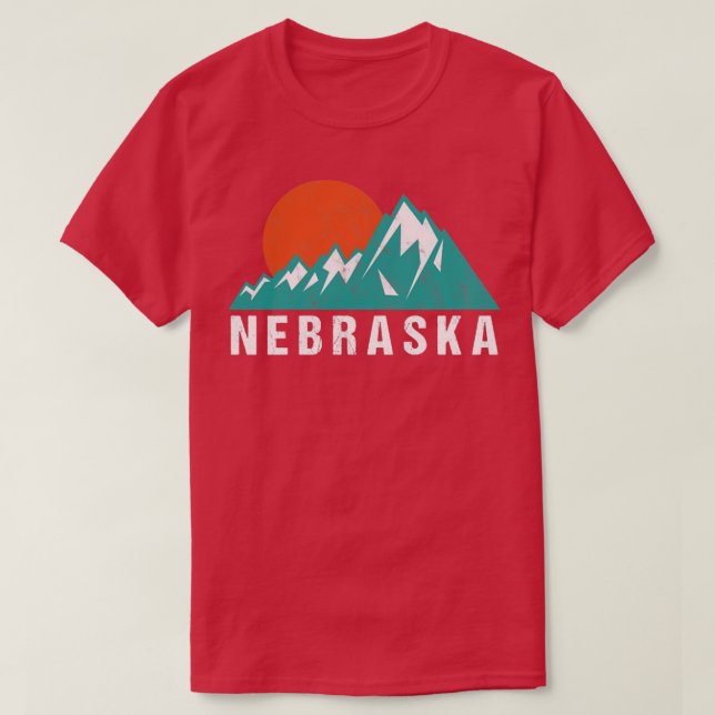 Retro Vintage Nebraska2 T Shirt (Design framsida)