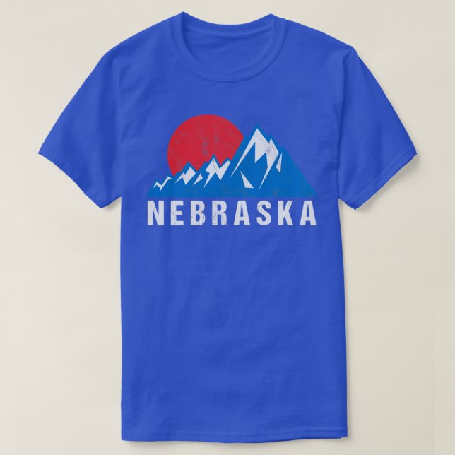 Retro Vintage Nebraska3 T Shirt (Design framsida)