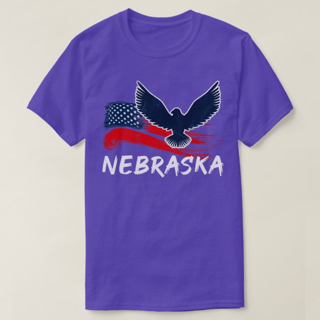 Retro Vintage Nebraska4 T Shirt (Design framsida)