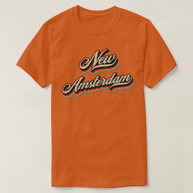 Retro Vintage New Amsterdam T Shirt (Design framsida)