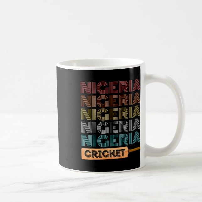 Retro Vintage Nigeria Cricket  Kaffemugg (Höger)