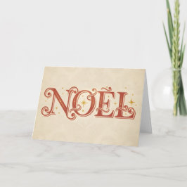 Retro Vintage Noel Jul Helgkort