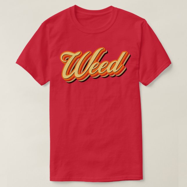Retro Vintage Ogräs T Shirt (Design framsida)