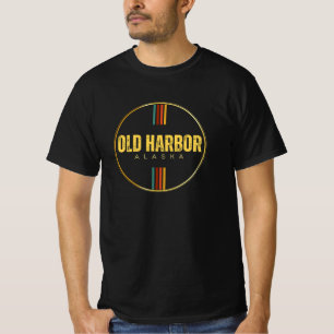 Retro vintage Old Harbour city alaska state 70 s g T Shirt