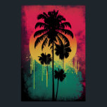 Retro Vintage Ombre Pop Art Handflatan Träd Vibe Poster<br><div class="desc">Den här Retro Vintage Ombre-popup-utskriften i Handflatan Träd är perfekten som tillägg till en reflektor eller vintage som inspirerats av hemretorn. Den här utskriften har en levande och färglös formgivning och fångar kärnan av retro och popup-stilar med en modern vrid. Konstruktionen handflatan träd tillför en aning tropiska paradis och skapar...</div>