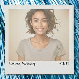 Retro-Vintage - omedelbar kamera - fotofödelsedag Inbjudningar