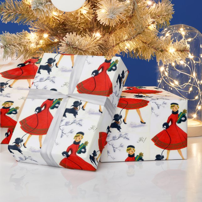 Retro Vintage-omslutning dam party Presentpapper (Helgdagar)