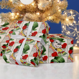 Retro Vintage-omslutning i julafton snögubbe party Presentpapper