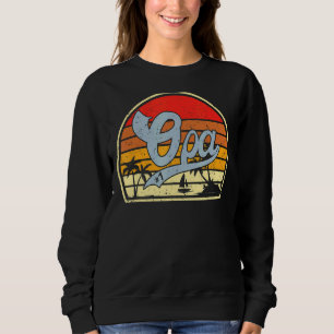 Retro Vintage Opa 1 Handflatan Träd, sommartid Far T Shirt