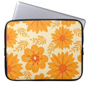 Retro Vintage Orange i mitten av århundradet, nedr Laptop Fodral