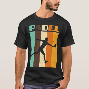 Retro Vintage Padel Tennis Play Racket Sport Tourn T Shirt
