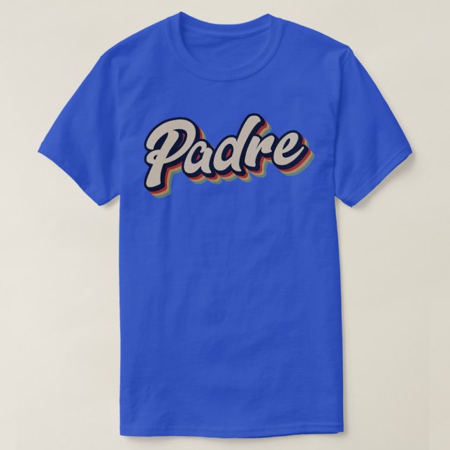 Retro Vintage Padre T Shirt (Design framsida)