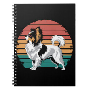 Retro Vintage Papillon Hund älskare Animal Papillo Anteckningsbok