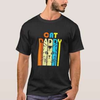 Retro Vintage Pappa Katt Farsdag T Shirt