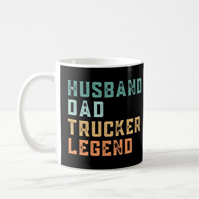 Retro Vintage Pappa Trucker-citat Kaffemugg (Vänster)