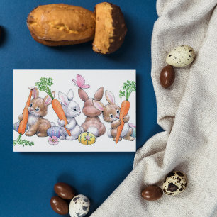 Retro vintage Påsk Helgdag bunny Helgkort