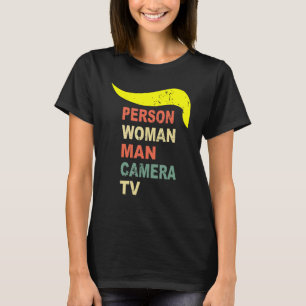 Retro Vintage Person Woman Man Camera Tv T Shirt