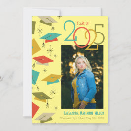 Retro Vintage Photo Studenten-meddelande Inbjudningar