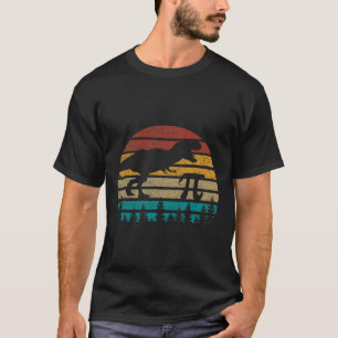 Retro Vintage Pi 3.14 Dinosaur Silhouette Funny Pi T Shirt