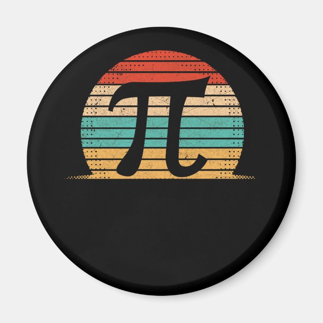 Retro Vintage Pi Day 2022 Math Älskare Magnet (Framsidan)