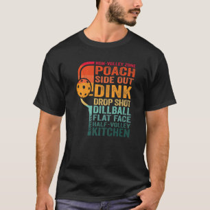 Retro Vintage Pickleball Dink-köksterminologi T Shirt