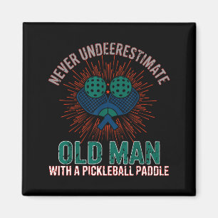 Retro vintage pickleball pensionering pappa rolig magnet