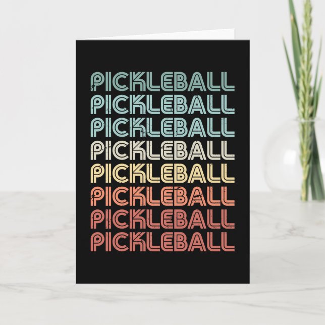Retro Vintage Pickleball Present För Pickleball-sp Kort (Framsida)