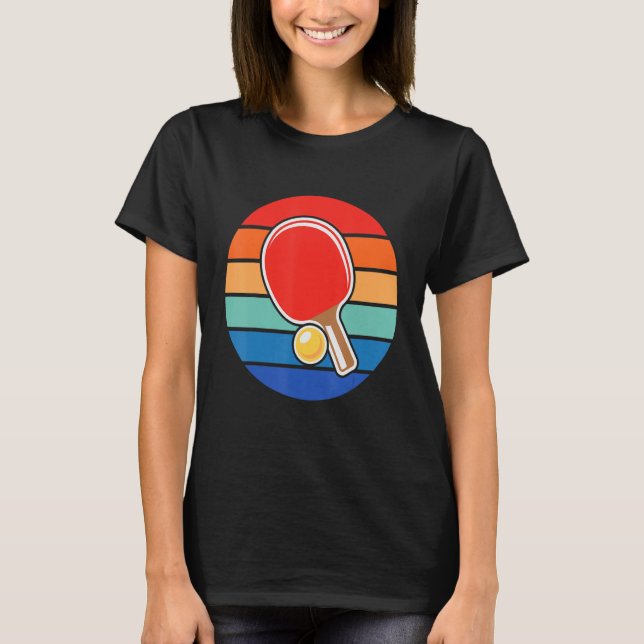 Retro Vintage Ping Pong Player T Shirt (Framsida)