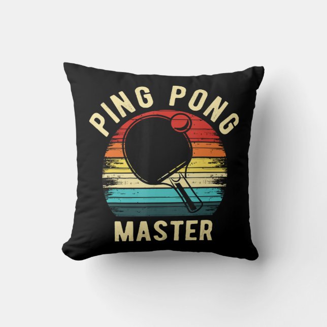 Retro Vintage PingPong  Kudde (Framsida)