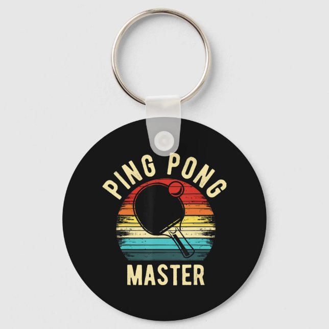 Retro Vintage PingPong  Nyckelring (Framsida)