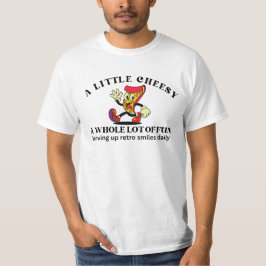 Retro Vintage Pizza Tecknad Film T Shirt