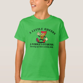 Retro Vintage Pizza Tecknad Film T Shirt
