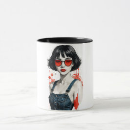 Retro Vintage Pop Art Mug – 80s 90s Y2K Coffee Cup Mugg