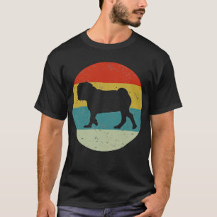 Retro vintage pug t shirt