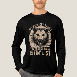 Retro Vintage Rabies Raccoon Sarkastic Humor T Shirt