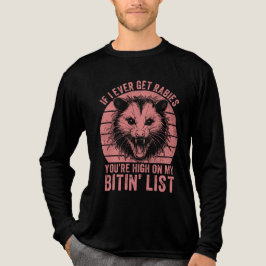Retro Vintage Rabies Raccoon Sarkastic Humor T Shirt