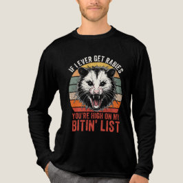 Retro Vintage Rabies Raccoon Sarkastic Humor T Shirt